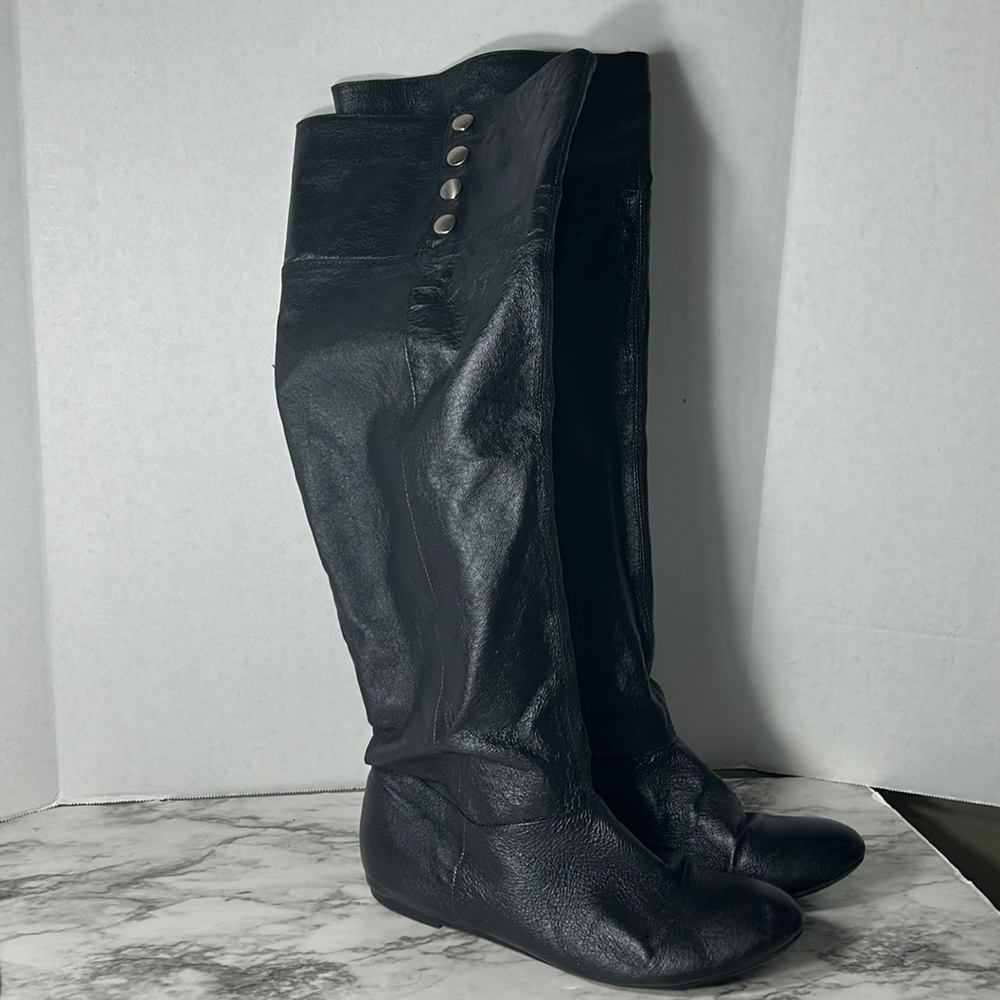 Chinese Laundry Trust Me over the knee leather tall flat comfortable boots 10